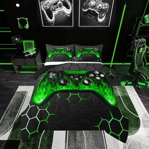Erosebridal Boys Gamer Comforter Set Queen Size