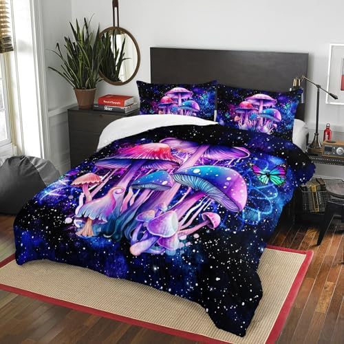 Fantasy Mushrooms Comforter Set King