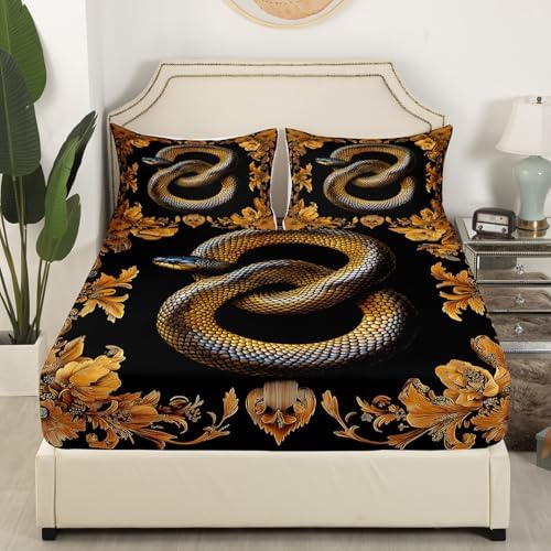 Manfei Snake Kids Full Size Sheet Set 4pcs