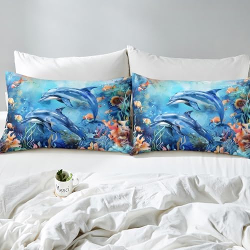 Feelyou Dolphin Bed Sheet Set for Kids