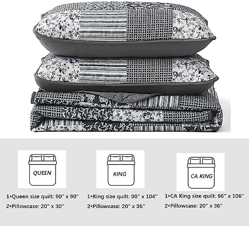 Mybedsoul Plaid Patchwork Quilt Set California King
