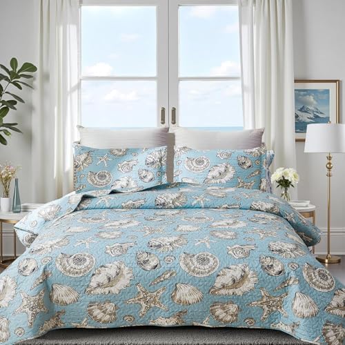 Ycosy Ocean Themed Quilt Set King Size