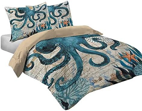 MUSOLEI Ocean Themed Comforter Set Queen Size