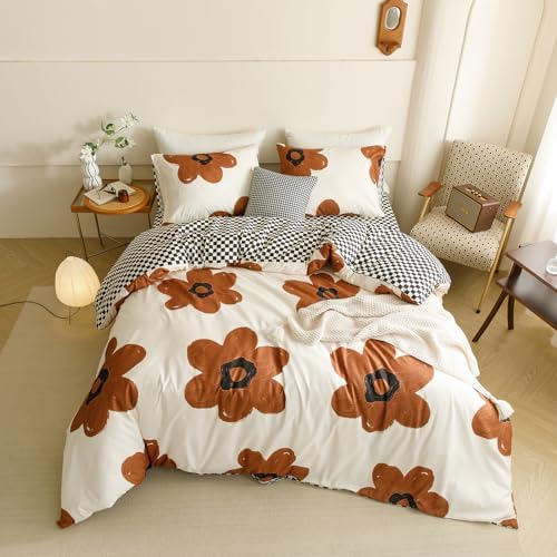 Cottonight Cal King Comforter Set with Sunflower and Pumpkin Design