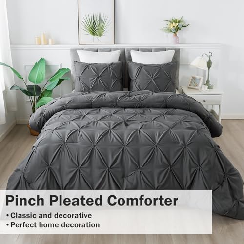 Andency Dark Gray California King Comforter Set