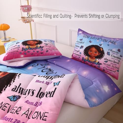 Black Girl Comforter Set Queen Size for Kids