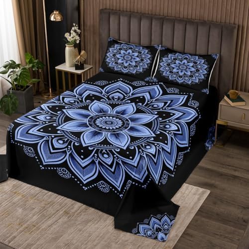 Erosebridal Mandala King Coverlet Set for Kids Adults