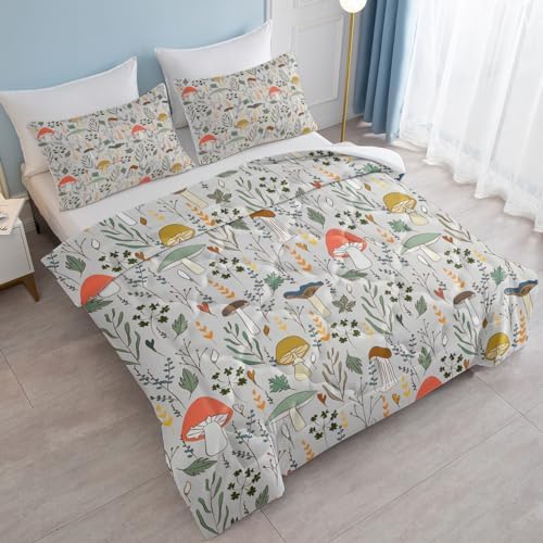 SOULZZZ Mushroom Comforter Set 3 Piece California King