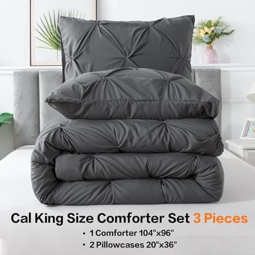 Andency Dark Gray California King Comforter Set
