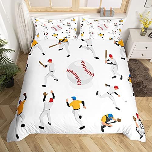 Erosebridal Baseball Duvet Cover Set Twin Size