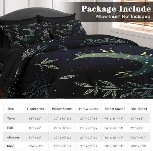 Pamnest 7 Pcs Green Boho Comforter Set