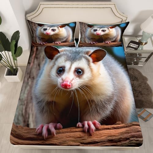 Jejeloiu Opossum Sheet Set King Size for Kids
