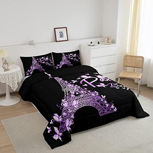 Feelyou Paris Eiffel Tower Comforter Set for Kids