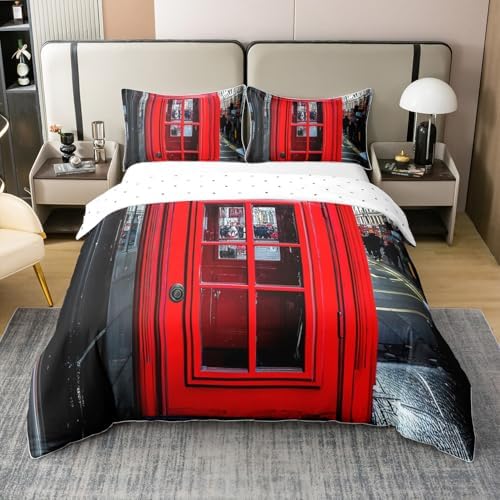 Feelyou London Themed Cotton Duvet Cover Set for Kids