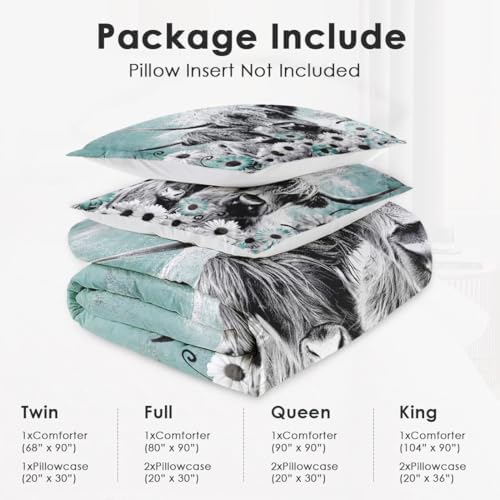 WeCozy King Size Comforter Set with 2 Pillowcases