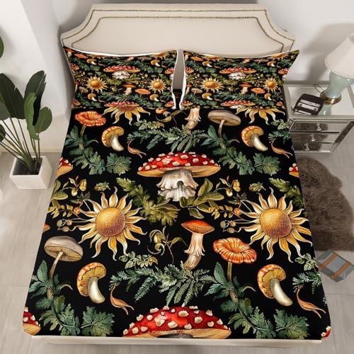 Feelyou Mushroom Sheet Set King Size Kids 1