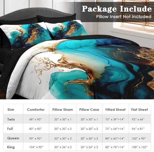 Pamnest Mint Green Comforter Set Queen 7 Pcs