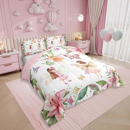Erosebridal Fairy Garden Queen Comforter Set