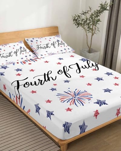 Boanket 4th of July 4 Piece Microfiber Sheet Set