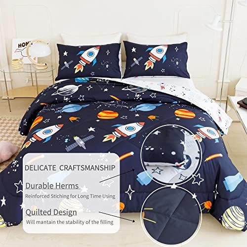 RYNGHIPY Space Rocket Comforter Set Queen Size