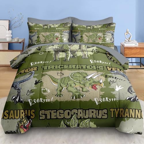 Pamnest Comforter Set Queen Size Dinosaur Cartoon