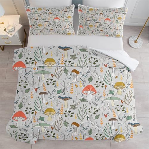 SOULZZZ Mushroom Comforter Set 3 Piece California King