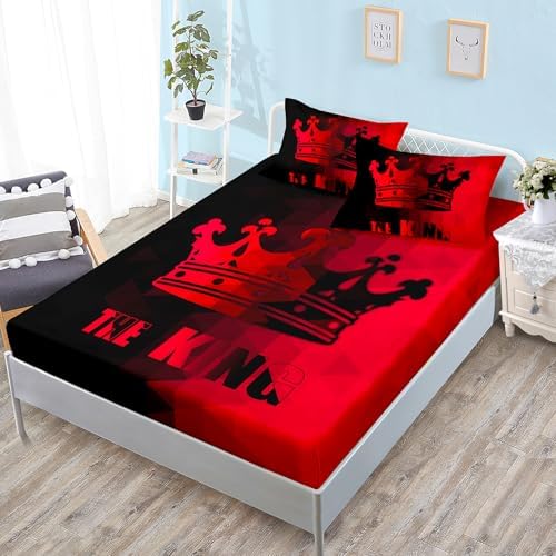 HOSIMA King Crown Bedding Set for Kids