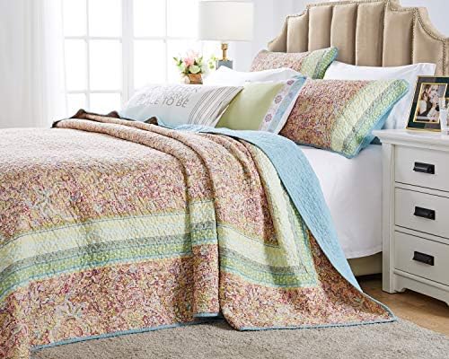 Barefoot Bungalow Palisades Pastel Bedspread Set King 1