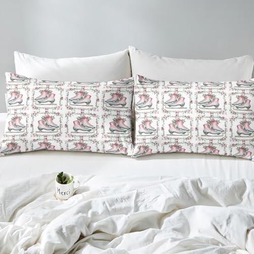 Manfei Ice Skates Fitted Sheet Set Twin Size 1