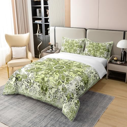 Erosebridal Ethnic Floral Queen Duvet Cover Set