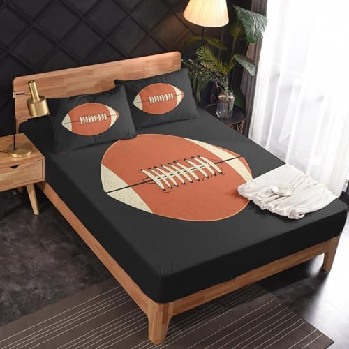Zoainuos Football Rugby Twin XL Sheet Set