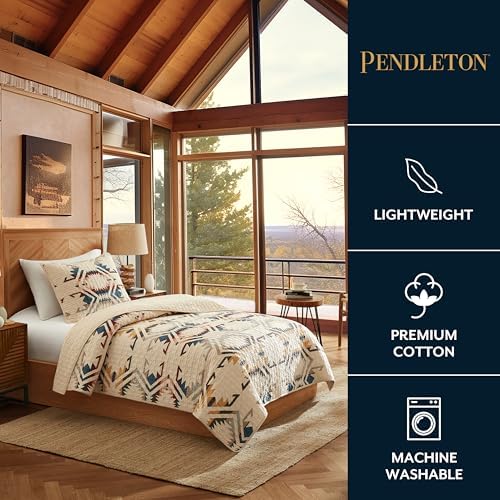 Pendleton White Sands Twin Quilt Set with 1 Sham 1
