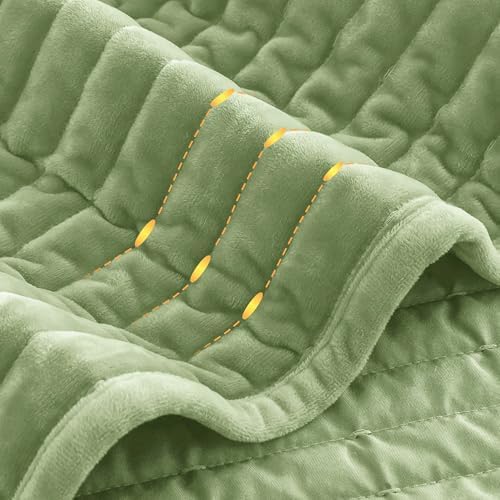 SHALALA Velvet Quilt Set King Size Vertical Striped