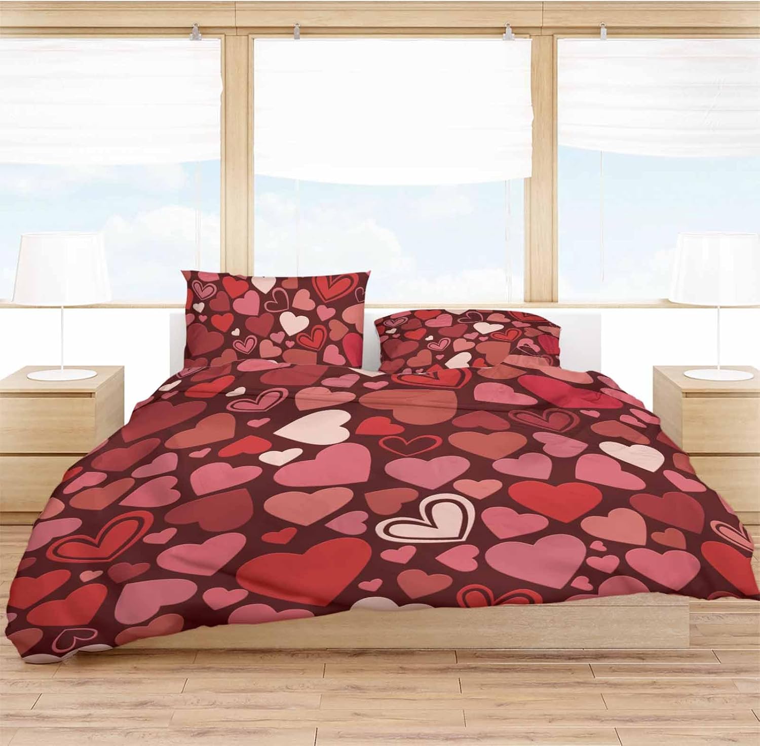 ZOE GARDEN Valentines Day Bed Duvet Cover Set