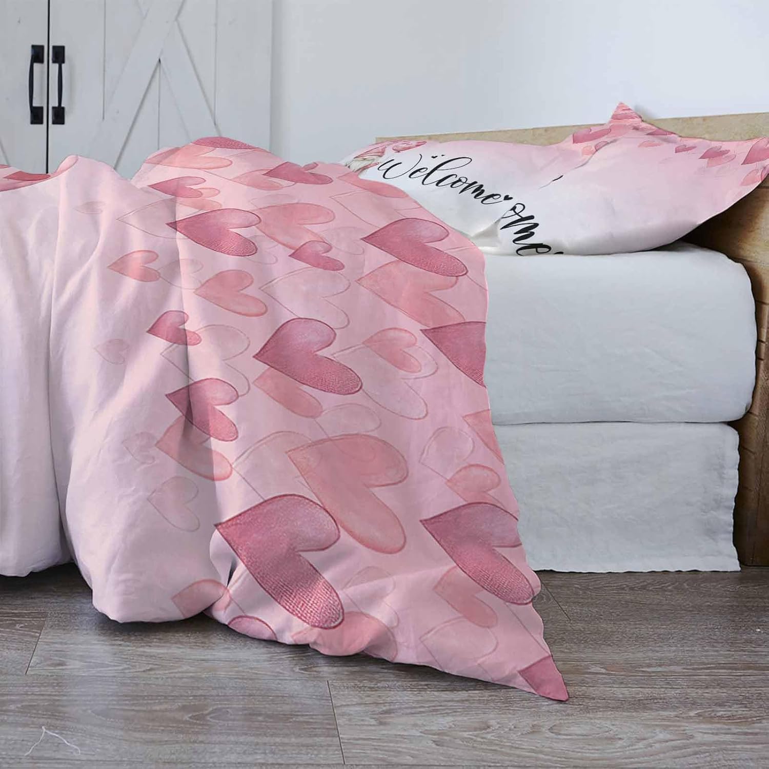 ZOE GARDEN Valentines Bed Duvet Cover Set Twin Size 3 Pieces