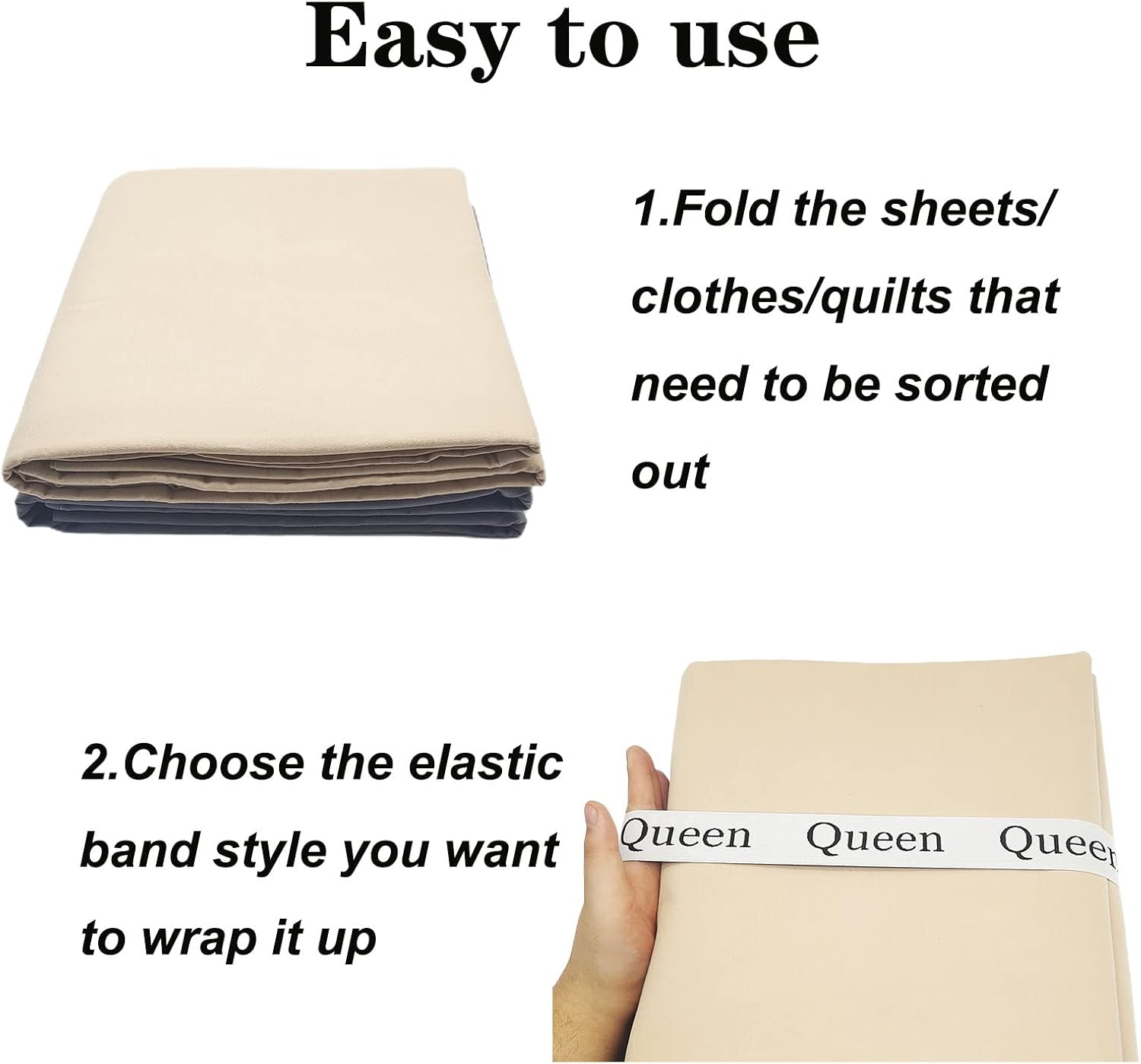 24 Piece Bed Sheet Organizer Bands with Labels