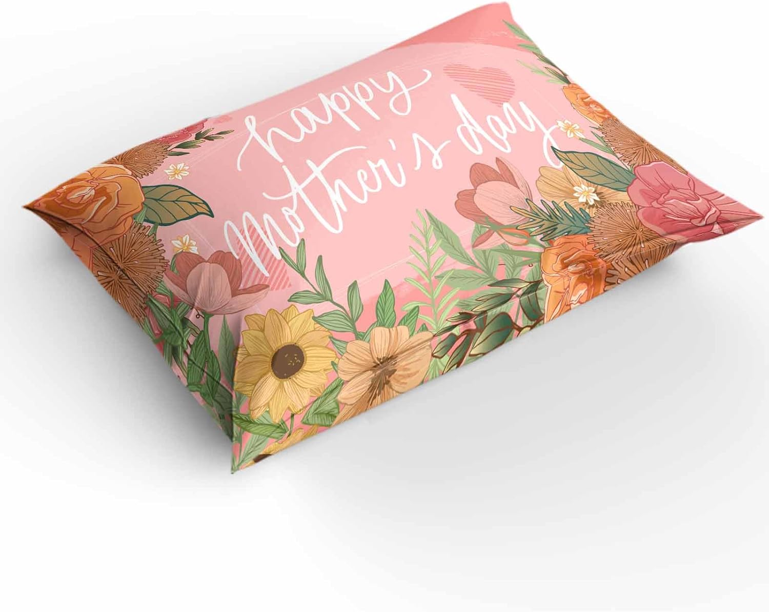 ZOE GARDEN Retro Sunflowers Floral Pink Duvet Cover Set