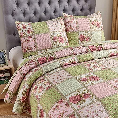 JML Quilt Set 3 Pieces Garden Pattern King Size