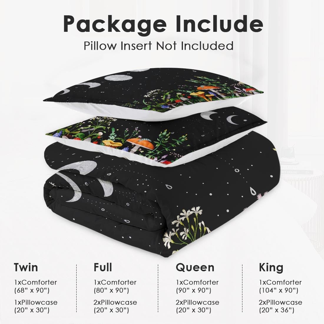 WeCozy Full Size Comforter Set with 2 Pillowcases