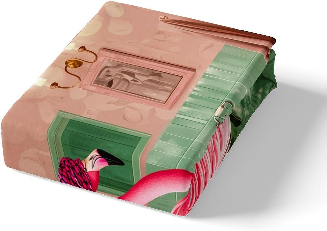 Manfei Flamingo Duvet Cover Set Twin Size