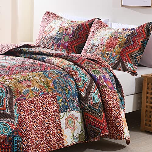 Autumn Dream Cotton Patchwork Quilt Set Queen Size