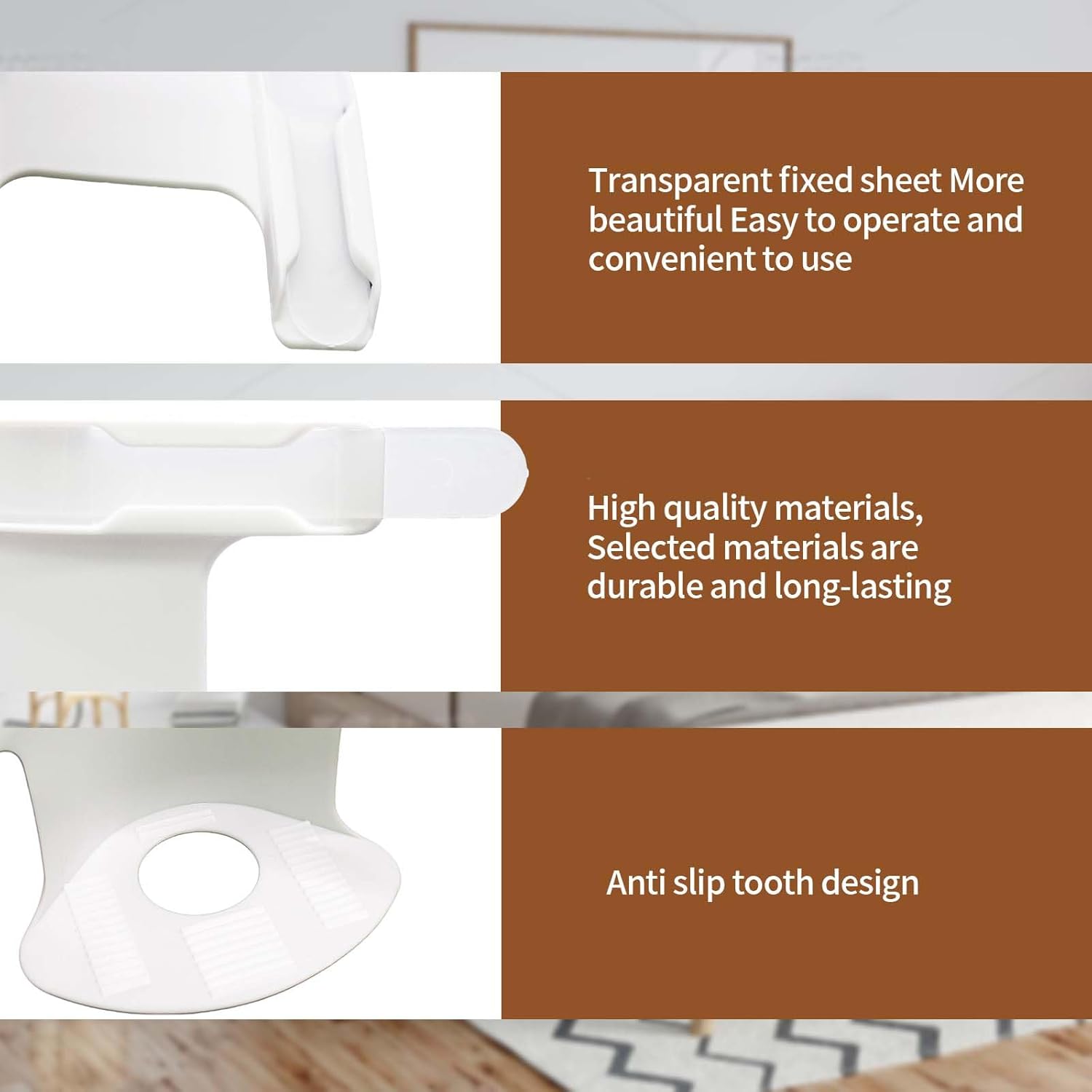 REBLEU Bed Sheet Holders 4Pack - Heavy Duty White Sheet Clips