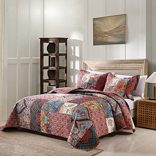 Autumn Dream Cotton Patchwork Quilt Set Queen Size