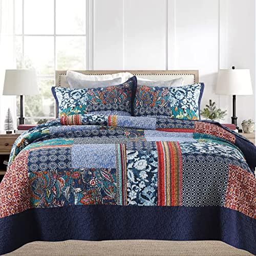 Yvooxny Reversible California King Quilt Set 1