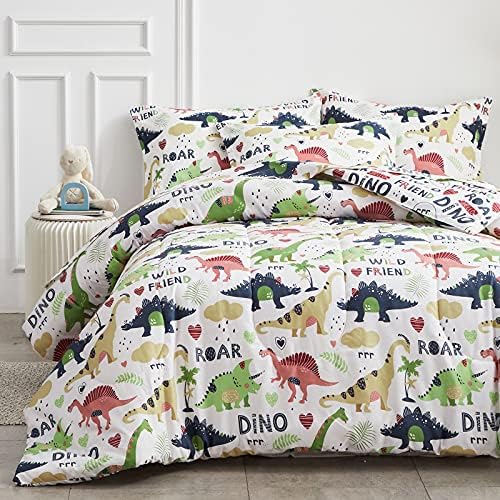 Joyreap 7-Piece Queen Bed in a Bag with Dinosaur Print