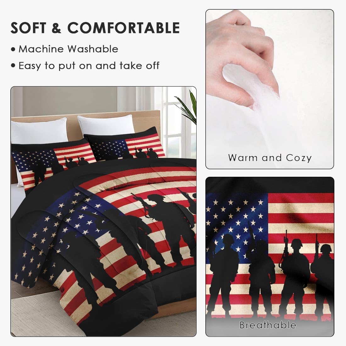 WeCozy Queen Comforter Set with 2 Pillowcases