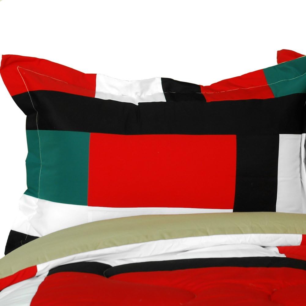 Onitiva Classic Match Quilted Patchwork Comforter Set Twin Size