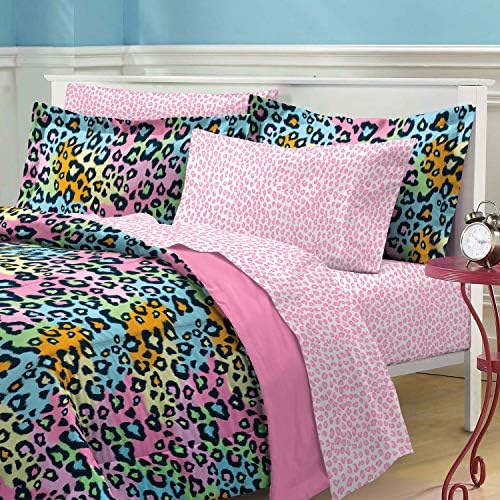 My Room Neon Leopard Ultra Soft Microfiber Comforter Set Queen