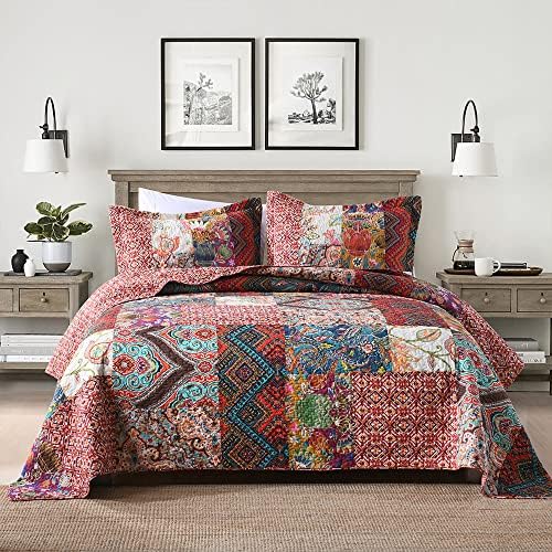 Autumn Dream Cotton Patchwork Quilt Set Queen Size