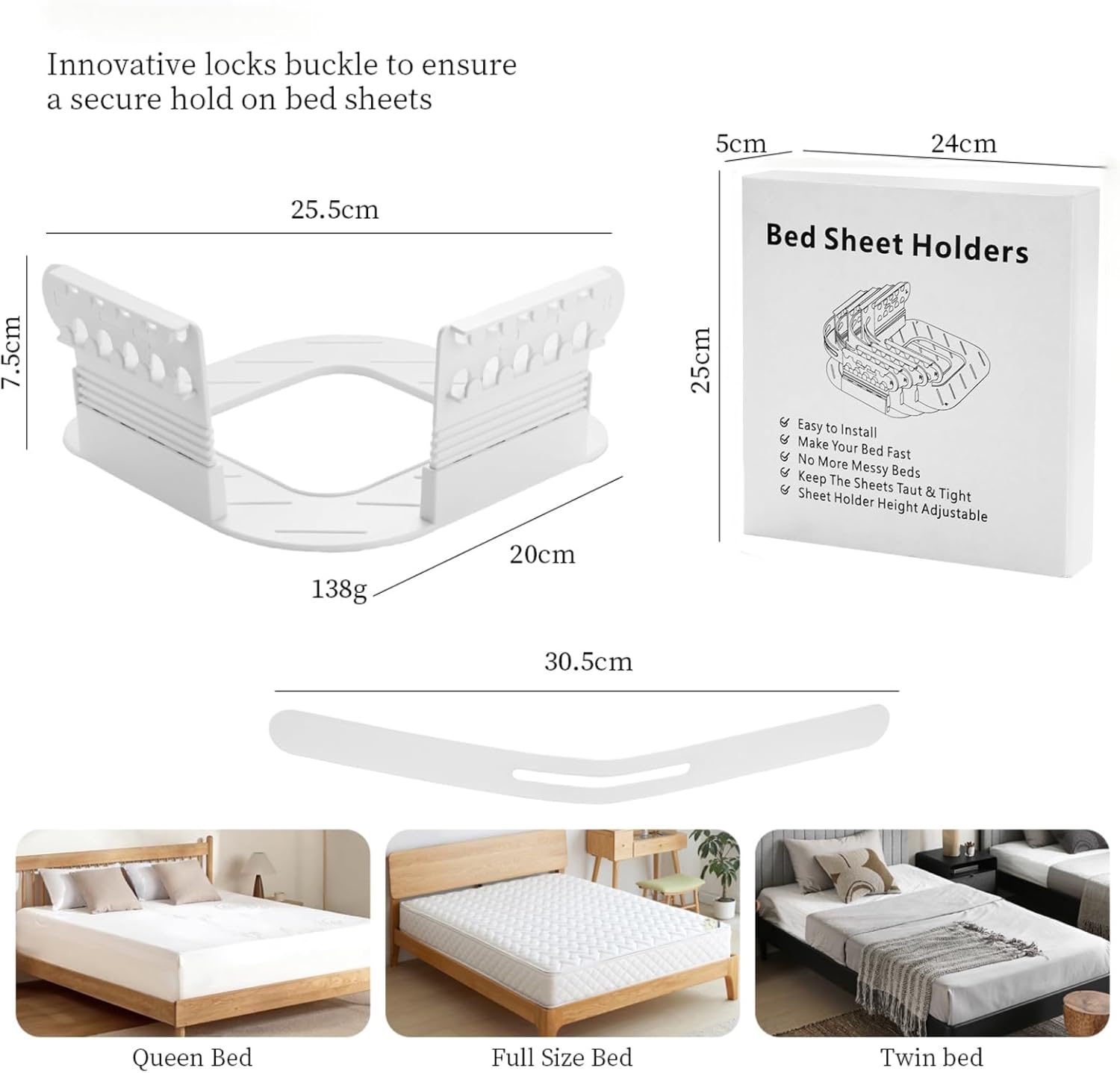 KTBLVFN Bed Sheet Clips for Firm Fit and Easy Setup